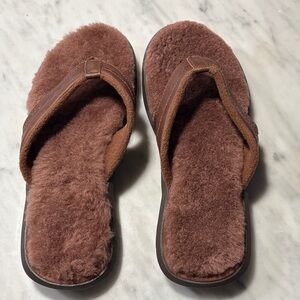 L.L. Bean Brown Fuzzy Slippers